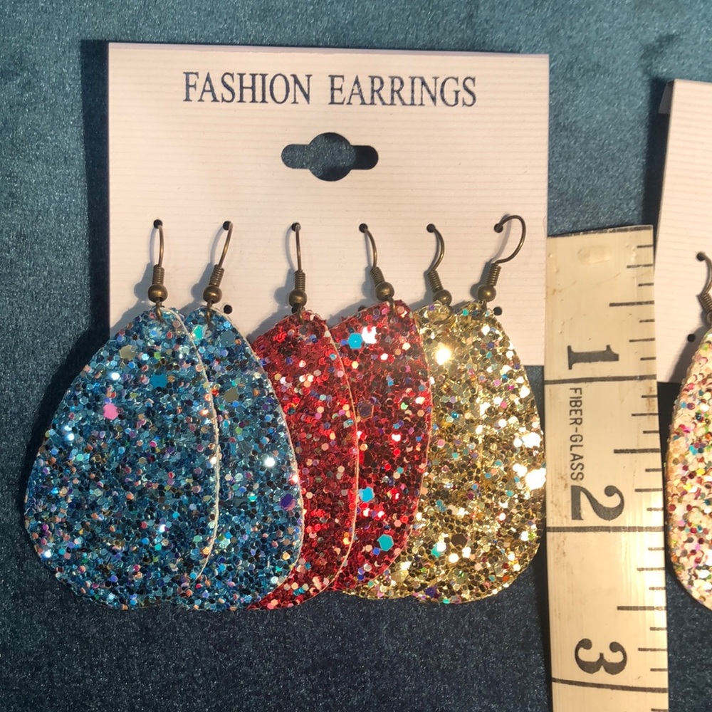 Glitter Earrings set of 6